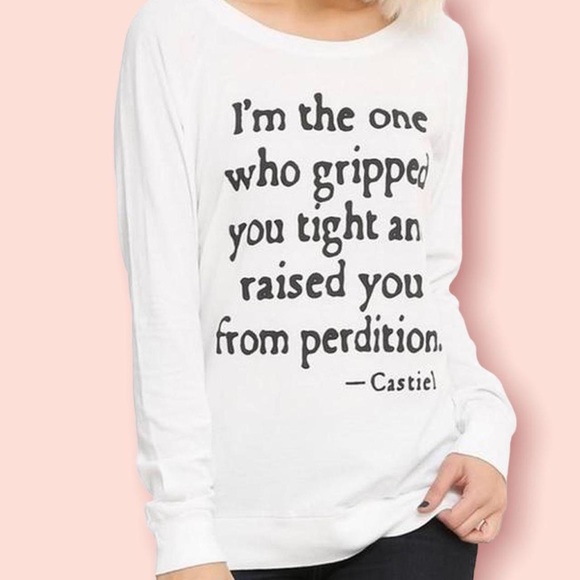 Supernatural Castiel Perdition Long Sleeve Shirt 🤍👼🏻 - Picture 1 of 3